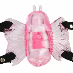 Вибростимулятор клитора на ремешках с беспроводным пультом управления Butterfly – фиолетовый