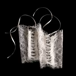 Белые кружевные манжеты ручной работы Dolce Piccante Сiglia - S/M