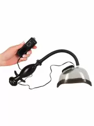 Вакуумная помпа для половых губ Vibrating Vagina Sucker, 14,2 см, с вибрацией, с проводным пультом, черный