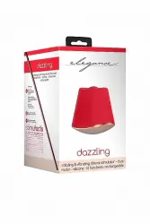 Клиторальный стимулятор с вибрацией и ротацией Dazzling (красный)