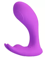 Носимый вибратор Pretty Love Idabelle, 10,1 см, 12 режимов, с пультом Д/У, силикон, фиолетовый