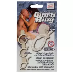 Лассо со стимулятором клитора Vibrating Cinch Rings – прозрачное