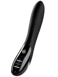 Изогнутый вибратор Mystim Electric Eric с электростимуляцией, 27 см, черный