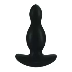 Анальная пробка с вибрацией Silicone 10 Function Risque – черный