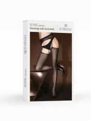 Чулки с поясом и рисунком зигзаг