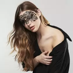 Маскарадная маска Dalila с цветочным узором – черный