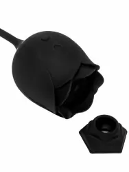 Бесконтактный стимулятор клитора Fifty Shades of Grey Dark Blushing Rose, 4 скорости, в форме розы, черный