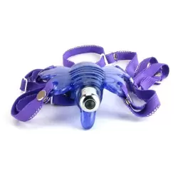 Стимулятор клитора на ремнях Wireless Venus Butterfly беспроводной – фиолетовый