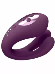 Вибратор Shots Toys Yoko тройного действия, 20 режимов работы, с функцией «мгновенный оргазм», фиолетовый