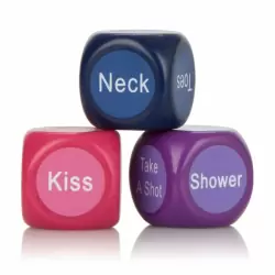 Эротические игральные кости Calexotics Shane's World Sex Dice – розовый, фиолетовый, синий