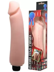 Гладкий вибромассажер-реалистик Multispeed Flexible Vibrator – телесный
