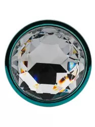 Голубая алюминиевая текстурная анальная пробка Small