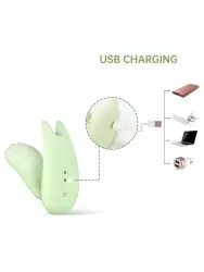 Интерактивный вибратор Magic Motion Umi, 9,5 см, силикон, зеленый