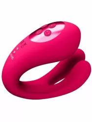 Вибратор Shots Toys Yoko тройного действия, 20 режимов работы, с функцией «мгновенный оргазм», розовый