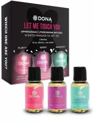 Подарочный набор: 3 флакона массажных масел Dona Let Me Touch You