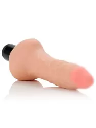 Реалистичный вибратор Futurotic Ballsy Vibrating Dong, 11 см, ТПР, телесный