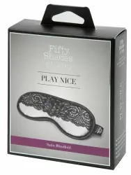 Маска на глаза Fifty Shades of Grey Play Nice, с кружевом, атласная, 18,5 см