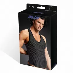 Борцовка BlueLine с V-образным вырезом в полоску – L/XL