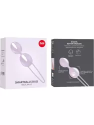 Вагинальные шарики со смещенным центром тяжести Fun Factory Smartballs Duo, силикон, фиолетовые
