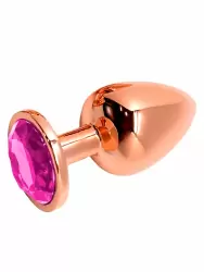 Элегантная анальная втулка Wooomy Tralalo, розовый кристалл, 7 см, размер S