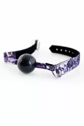 Силиконовый кляп на кружевном ремешке 62 см TOYFA Marcus – пурпурный