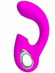 Инновационный вибратор-кролик Baile Sibel с бесконтактной стимуляцией клитора, 10 режимов, 15,5 см