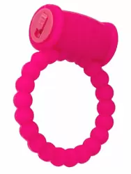 Эрекционное кольцо на пенис TOYFA A-Toys с вибрацией – розовый