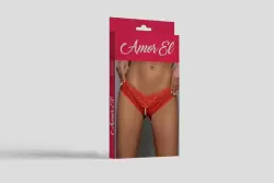 Трусики с доступом со стимулирующей нитью бусин S/M