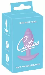 Мини-анальная пробка Cuties, рифлёная, силикон, для новичков