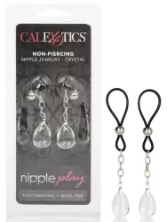 Зажимы на соски Non-Piercing Nipple Jewelry - Crystal с подвесками – прозрачный