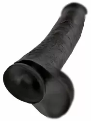 Реалистичный фаллоимитатор-гигант Pipedream King Cock 15 Cock with Balls, с мошонкой, 40,5 см, диаметр 7,6 см, черный