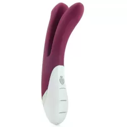 Вибромассажер Bon Aparte для двойного проникновения – виноградный 