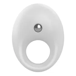 Эрекционное виброкольцо Ovo B5 с рельефным стимулятором клитора – белый