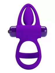 Вибрирующее эрекционное кольцо Pretty Love, для продления эрекции, фиолетовое