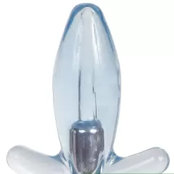 Анальная пробка Butt Plug с вибрацией – голубая