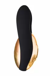 Черный вибратор для клитора и наружных интимных зон Waname D-Splash Wave, 9.3 см, силикон