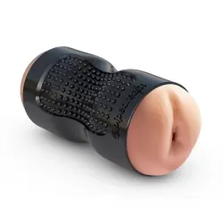 Двухсторонний мастурбатор вагина-анус Tight Grip Pussy & Ass - черный