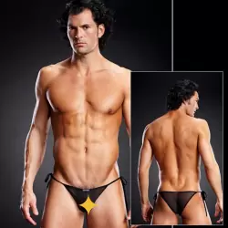 Черные мужские Side-Tie бикини BlueLine – L/XL