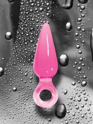 Анальная пробка мини с кольцом Jolie Pleasures - Pink