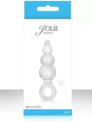 Анальная пробка с кольцом Jolie Ripples Mini – прозрачная