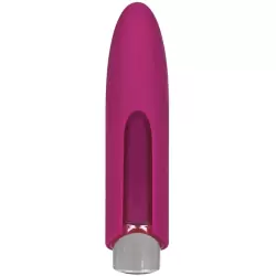 Дизайнерский мини массажер с насадкой Nyx - Pink