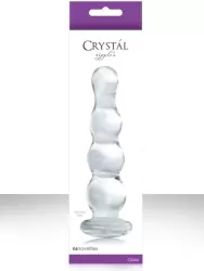 Анальная елочка из стекла Crystal Ripples – прозрачная