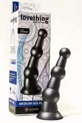 Плаг-массажер простаты Lovething Medium Size Plug на присоске – платиновый