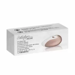 Набор сменных насадок для бесконтактный волнового вибростимулятора клитора Satisfyer Pro Deluxe, белый, 5 шт.