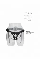 Крепление-трусики O-ring для страпона Leather Strap-on Harness