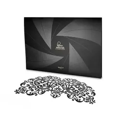 Маскарадная маска Dalila с цветочным узором – черный