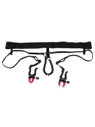 Регулируемые зажимы на половые губы Orion Spreader-Slip, 68 см, с промежностными бусинками