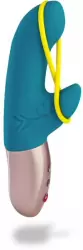 Инновационный вибратор-кролик Fun Factory Amorino, с эластичной лентой, 6 режимов, бирюзовый