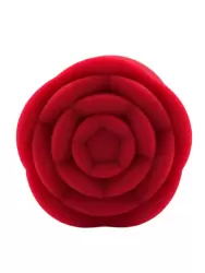 Анальная пробка Kanikule, с ограничителем в форме розочки, размер M, красная