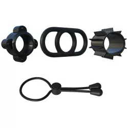 Набор эрекционных колец Party Pack – черный